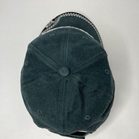 University of Hawaii Warrior Baseball Hat Cap Green Silver Strapback Embroidered - Picture 8 of 14